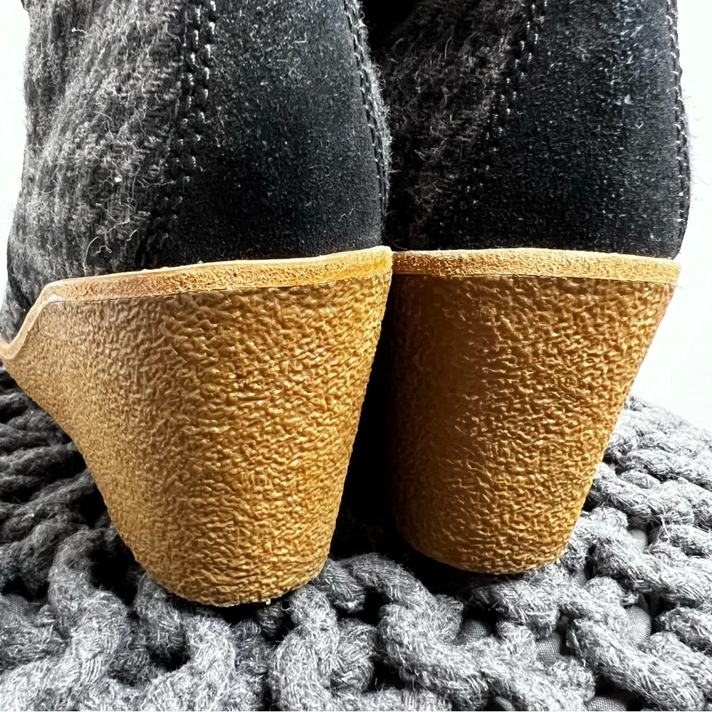 G.H. Bass & Co. Rosa Wedgie Houndstooth Bootie Size 7.5 Gray